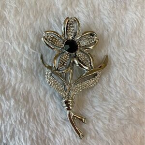 Sarah Coventry Stemmed‎ Flower Vintage Pin Brooch